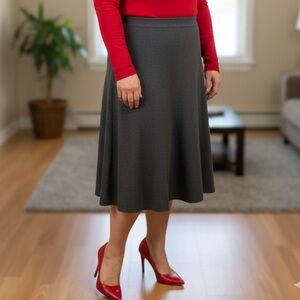 Grey Skirt with Flare Bottom